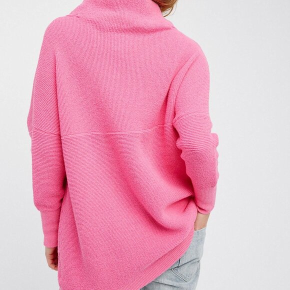 Free People Ottoman Sloucy Tunic Electric Pink Small - Picture 7 of 14